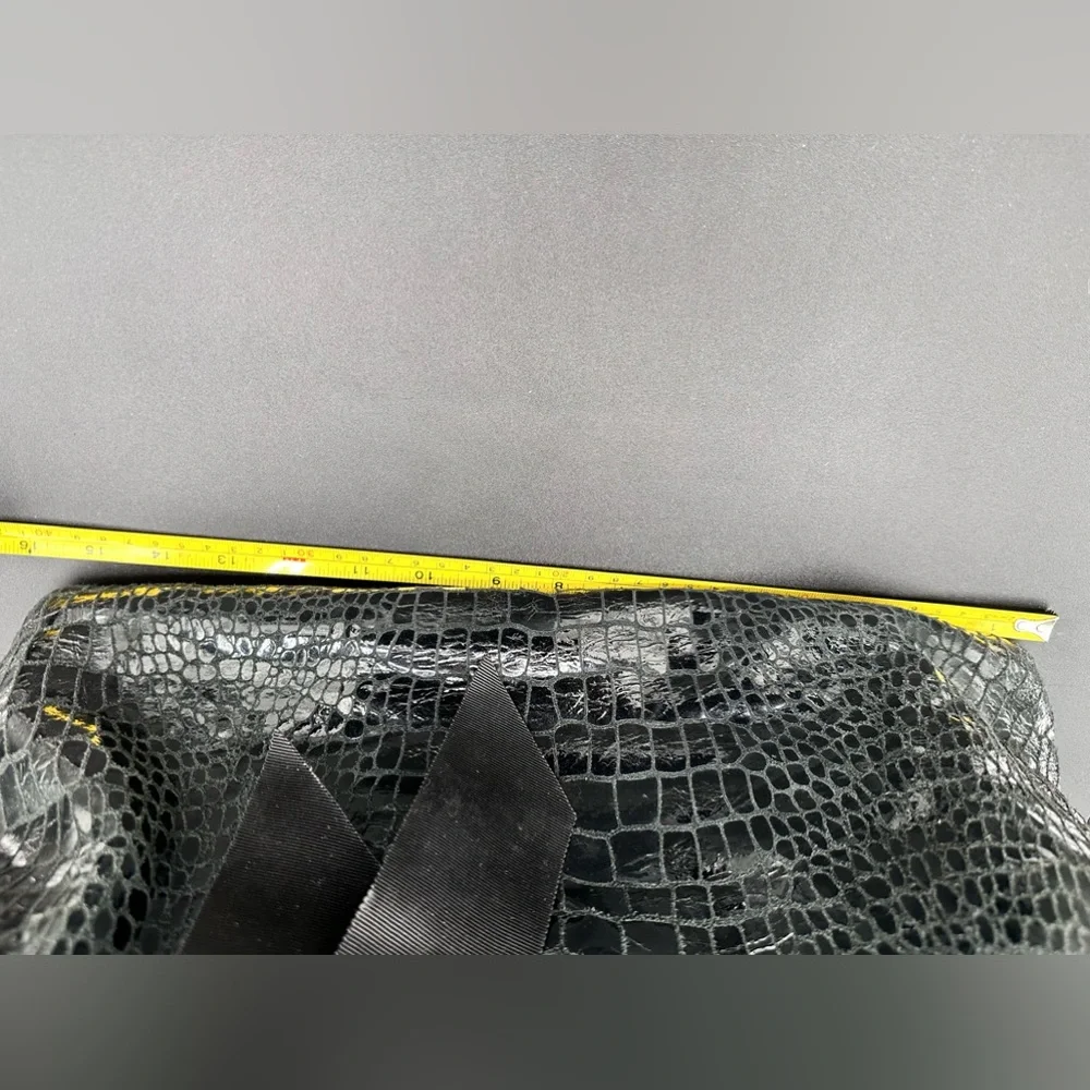 Katie Spade ♠️ SALE!! Black Croc Pattern Bag size large slouchy and soft!! - Picture 15 of 15